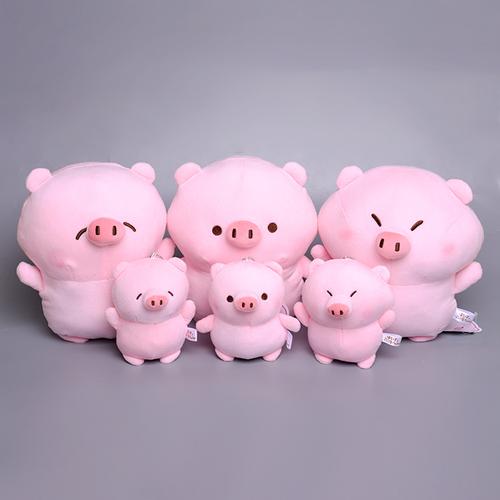 日系卡通动漫可爱呆萌表情包猪猪粉色小猪毛绒玩具公仔 包包挂件